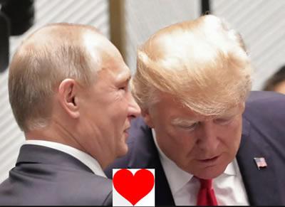 two lovebirds putin trump bromance